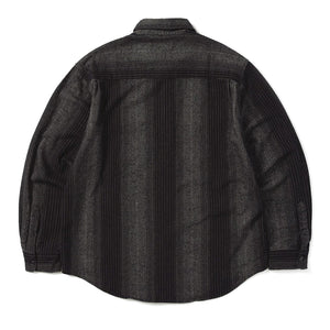Striped Flannel Shirt Black