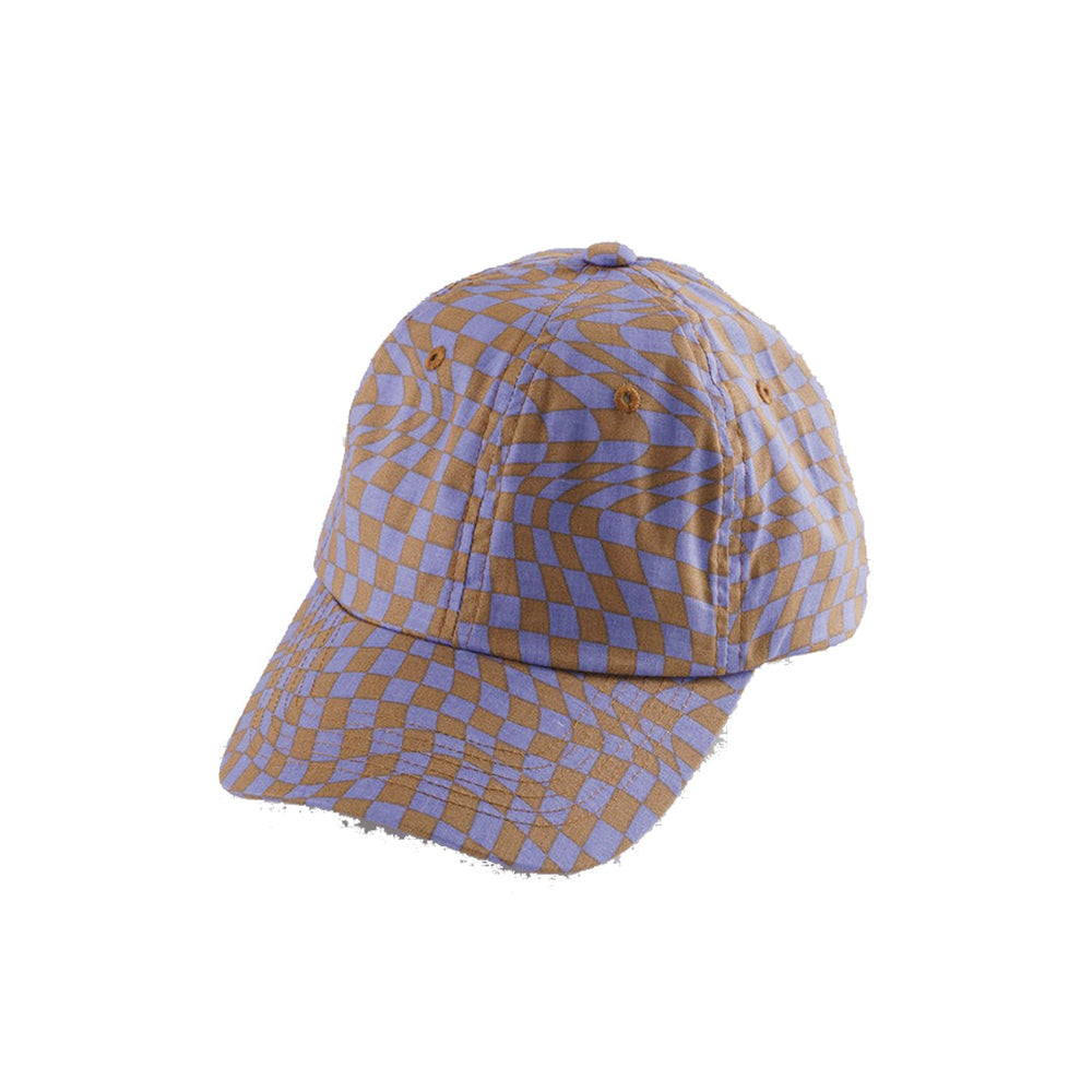 
            
                Load image into Gallery viewer, Baseball Cap Lavender Trippy Checker
            
        