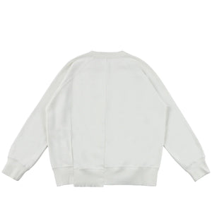 Reconstructed Classic Crewneck Sweater White