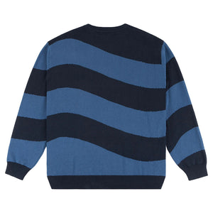 
            
                Load image into Gallery viewer, Wave Striped Light Knit Navy
            
        