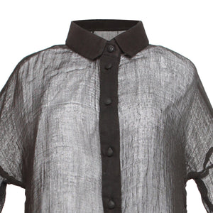 
            
                Load image into Gallery viewer, Gauze Plain Shirt Black
            
        