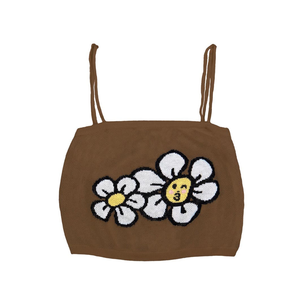 OHH-DAISY TUBE TOP BROWN