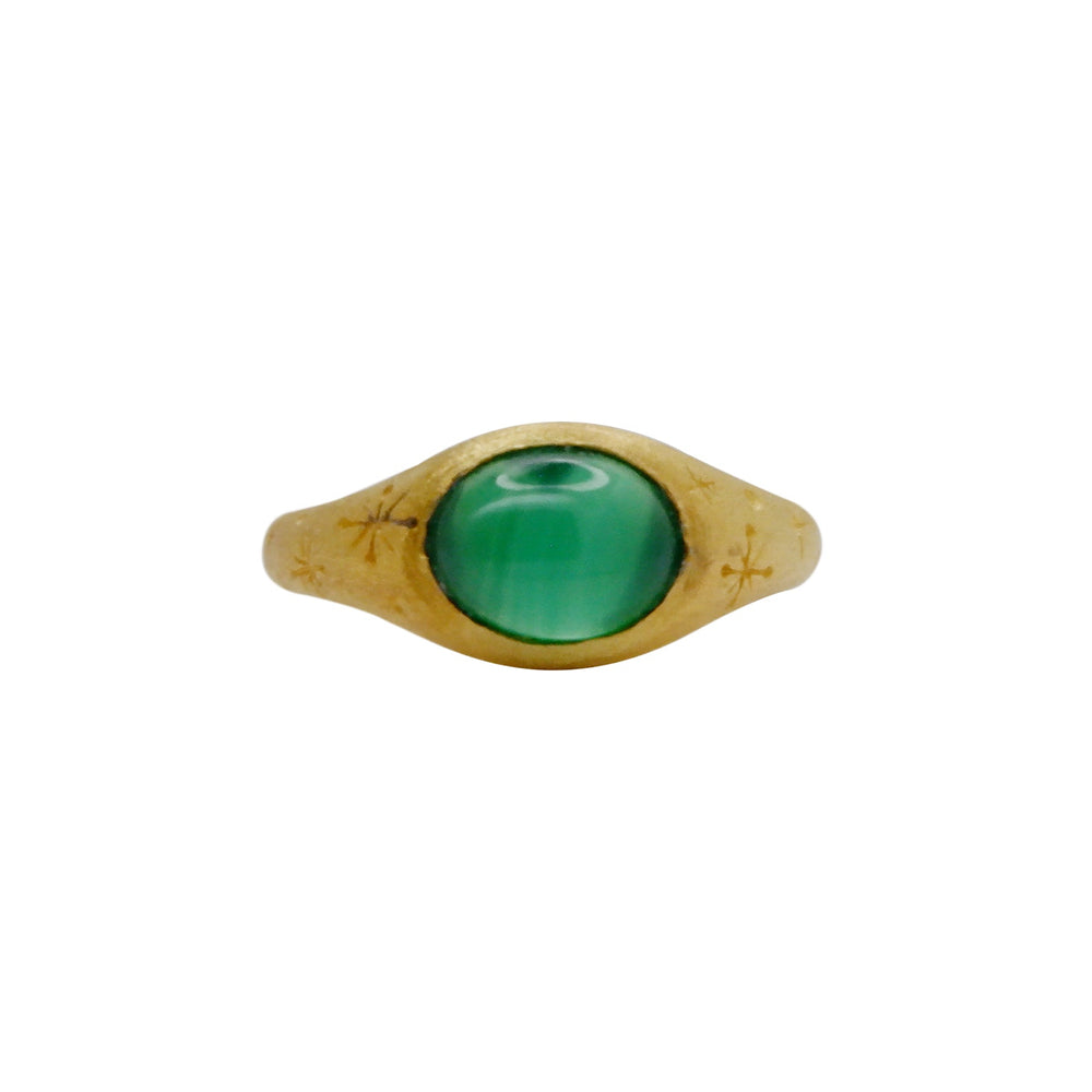 
            
                Load image into Gallery viewer, Helios Ring Green Agate Gpss
            
        