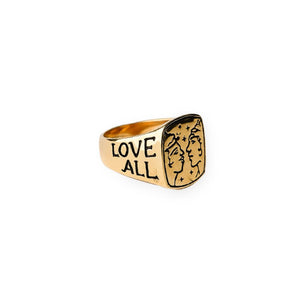 
            
                Load image into Gallery viewer, Love All Signet Ring Gold Gold
            
        