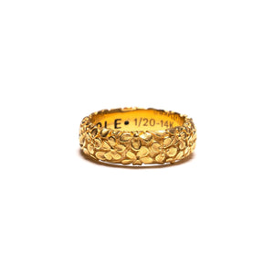 FLORAL BAND 14K GOLD PLATED