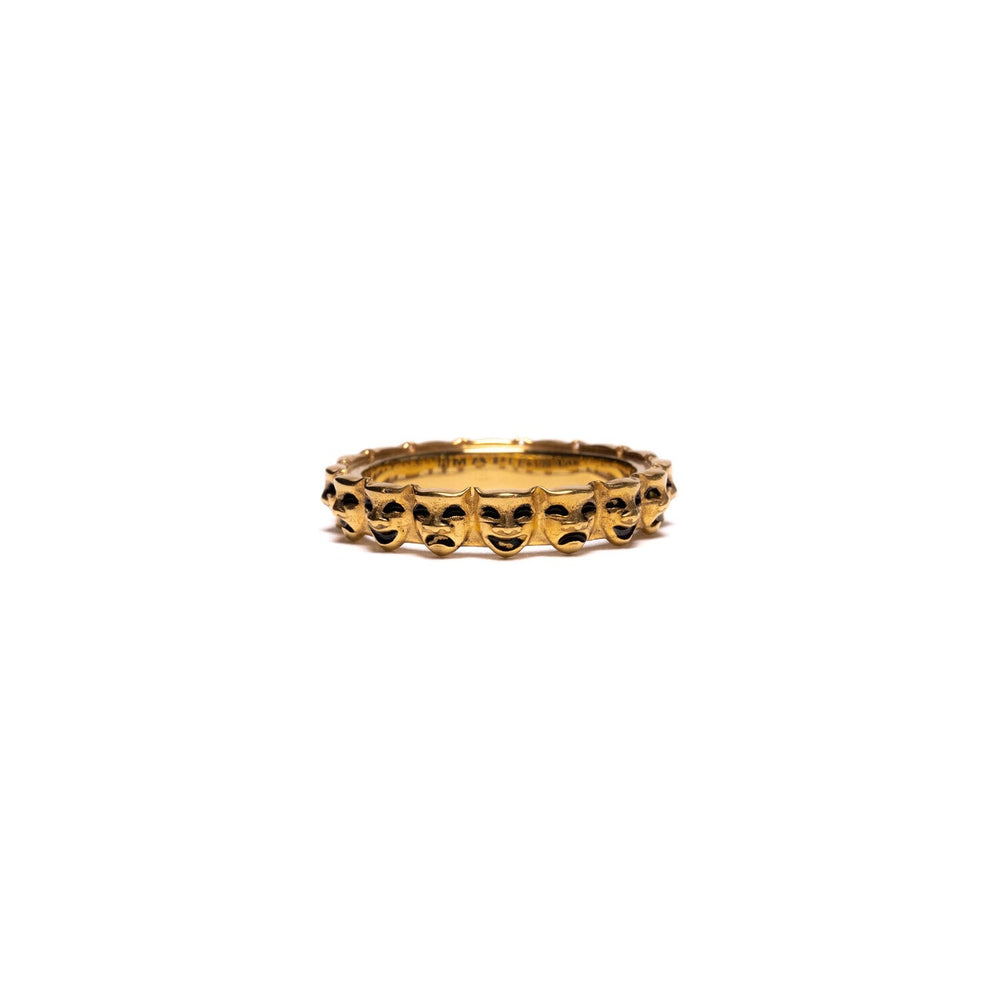 LAUGH NOW CRY LATER RING 14K GOLD PLATED
