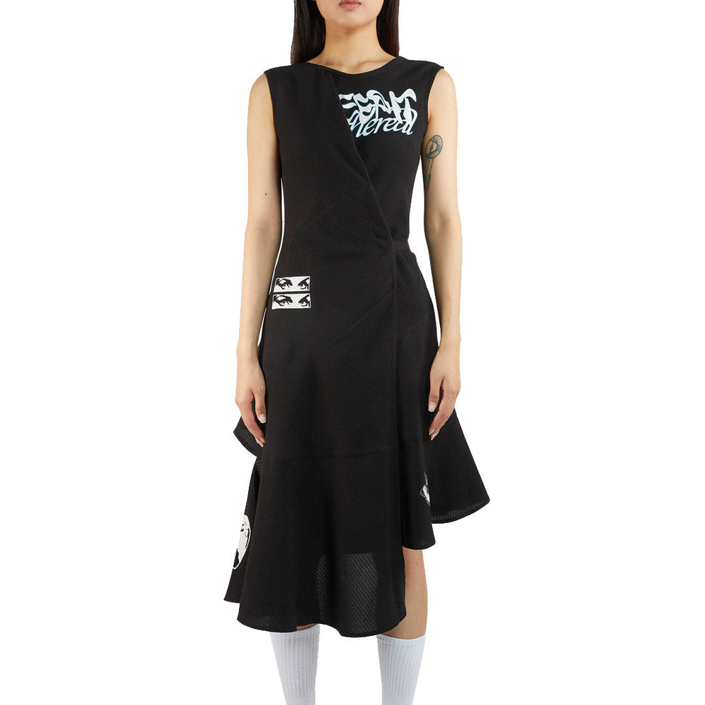 
            
                Load image into Gallery viewer, Assemblage Bias-Cut Two Way Wrap Dress Black
            
        
