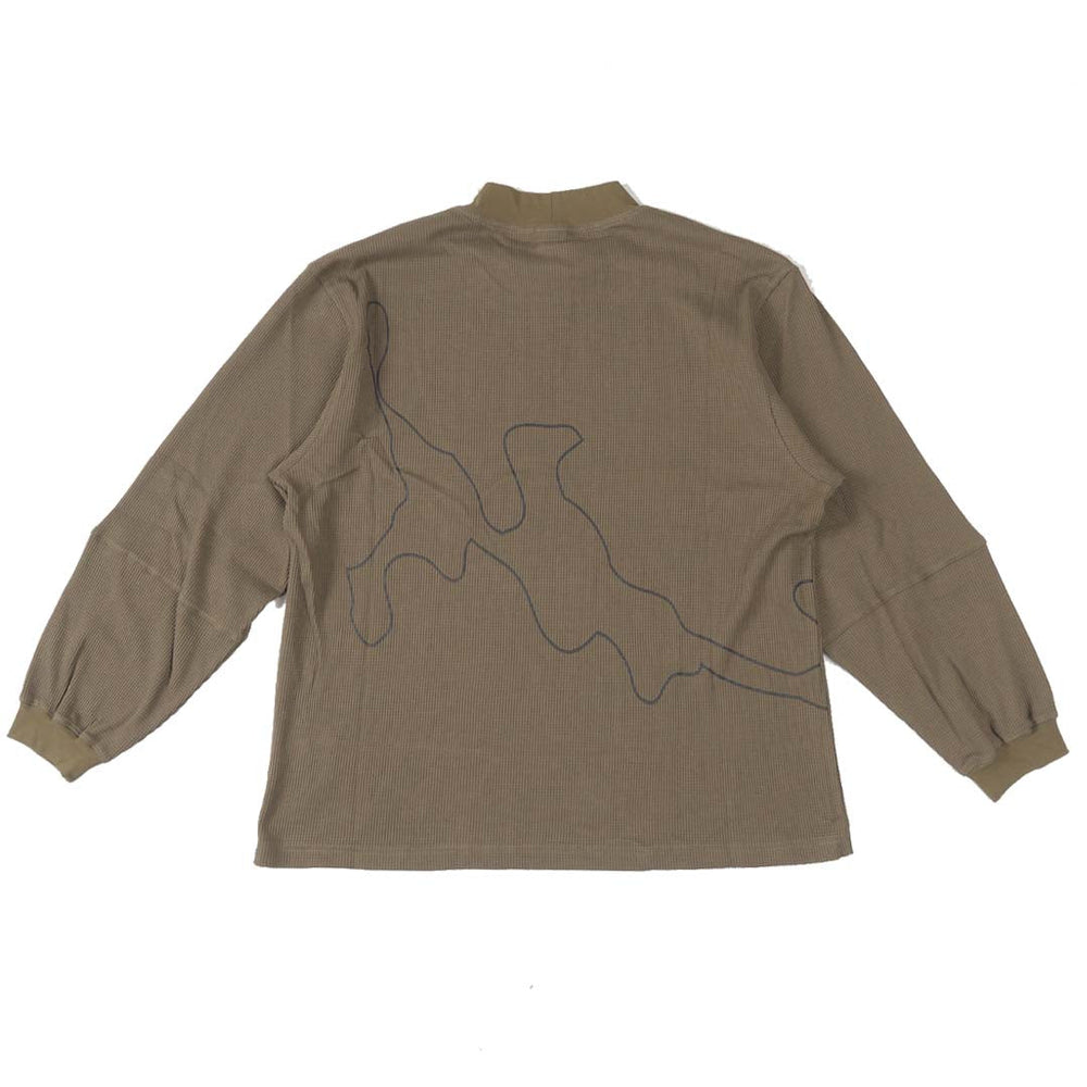 
            
                Load image into Gallery viewer, Aesthetic Movement Waffle Mock Neck Top Deep Lake
            
        