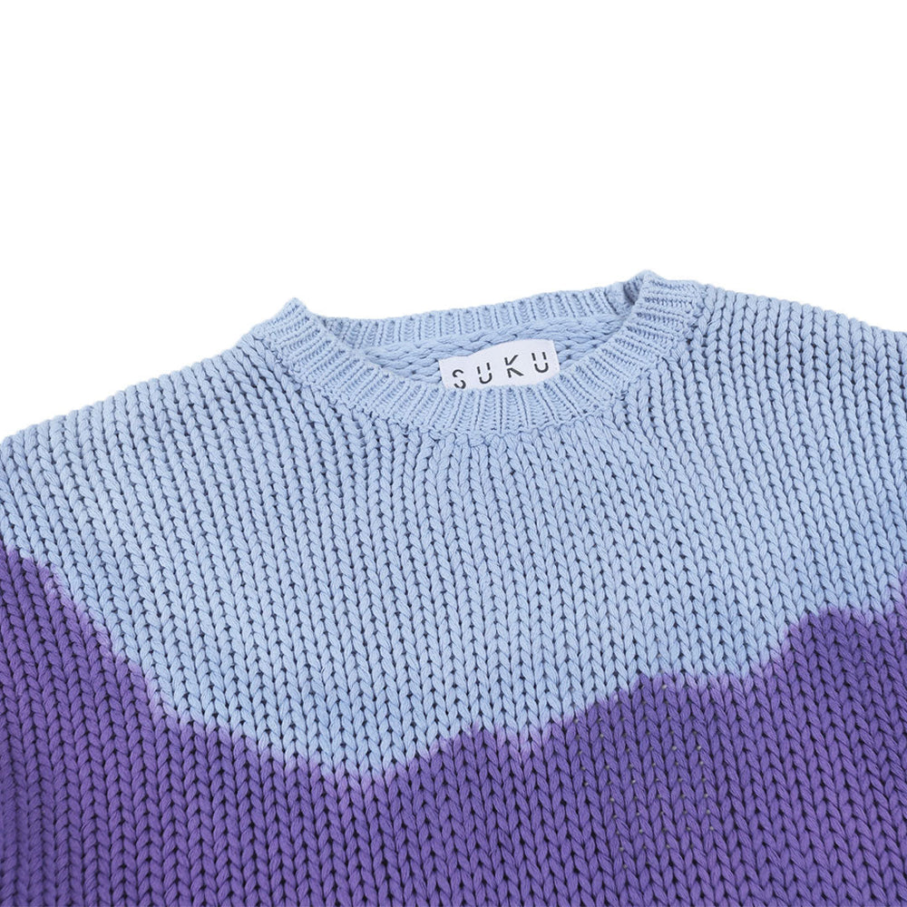 
            
                Load image into Gallery viewer, Dip Dyed Sweater Midnight (Purple/Blue)
            
        