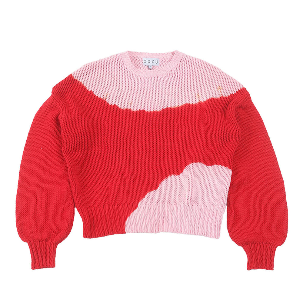 Dip Dyed Sweater Sunkissed (Red/Pink)