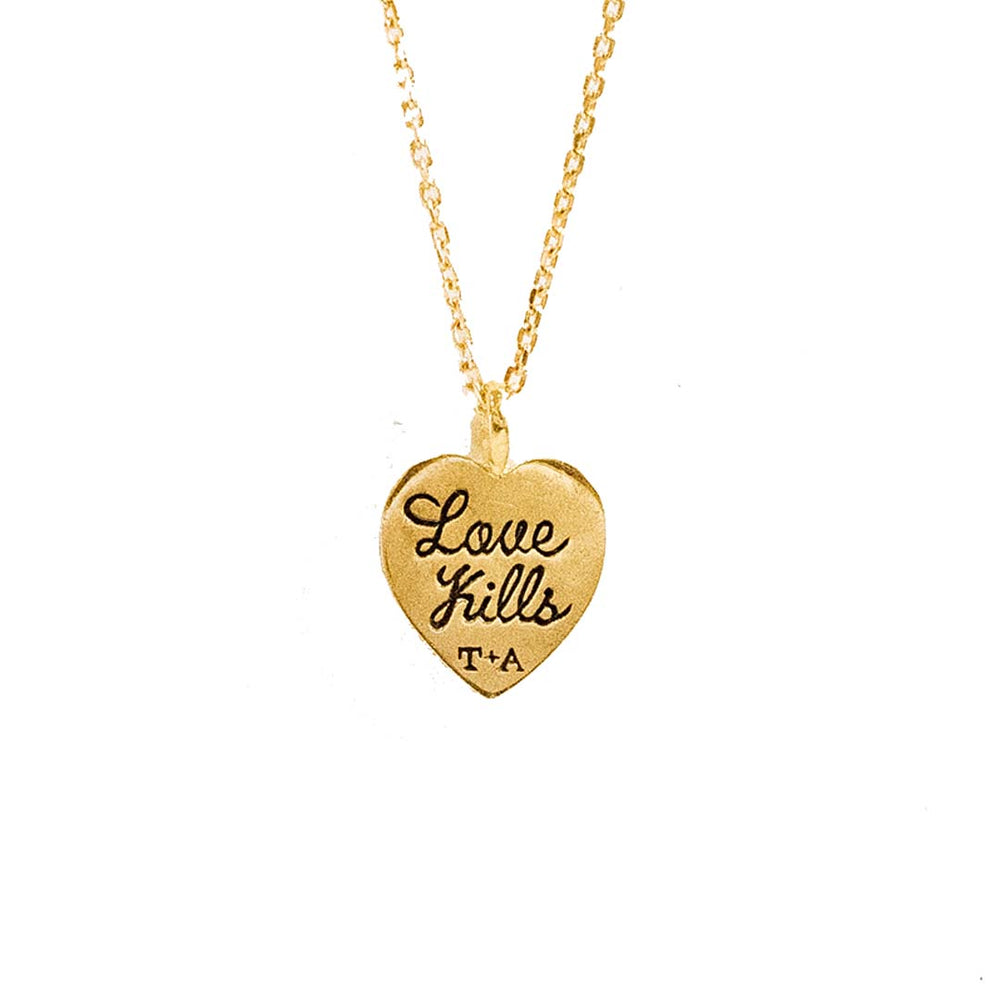 Love Kills Necklace Gold