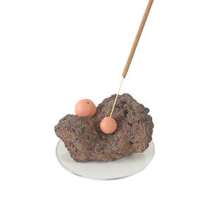 
            
                Load image into Gallery viewer, Terracotta Moon Rock Small #1- Insence Holder
            
        